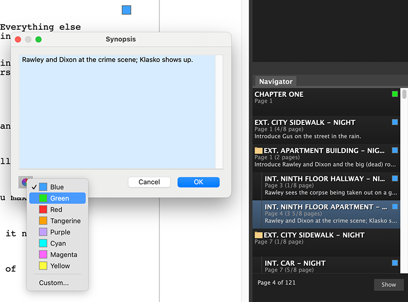 screenshot of Fade In Pro